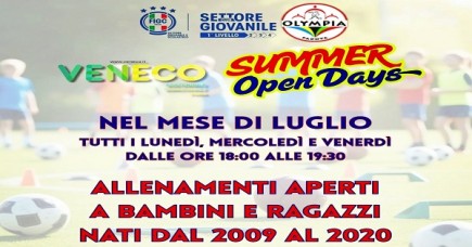 SETTORE GIOVANILE - Veneco srl SUMMER OPEN DAYs 2025